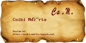Csibi Márta névjegykártya
