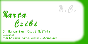 marta csibi business card